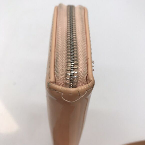 BCB Generation Allison Wallet Peach Patent Leather Wristlet Zip Around Organizer - Picture 8 of 11